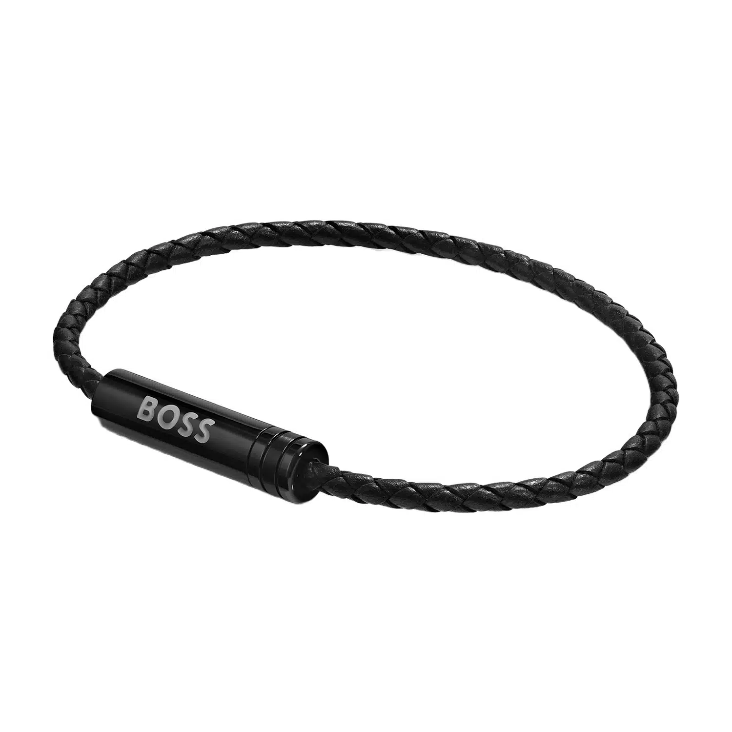 צמיד Hugo Boss עור שחור מסדרת Ares Air - 1580875